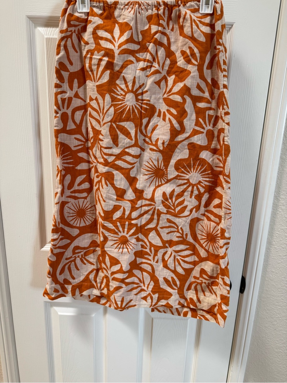 Billabong Orange and White Floral Swim Sarong